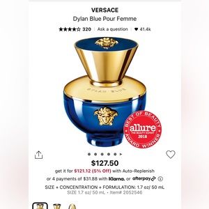 Versace Blue Pour Femme Perfume